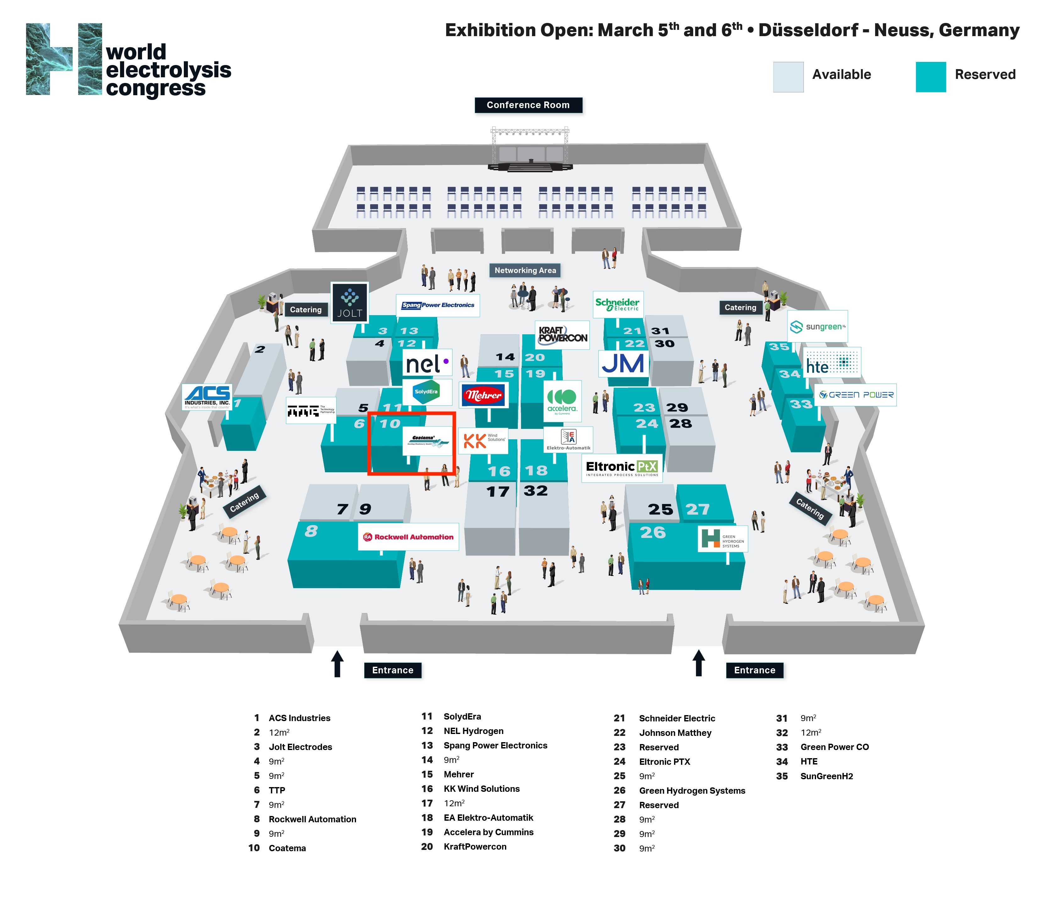 2024 World Electrolysis Congress Floorplan